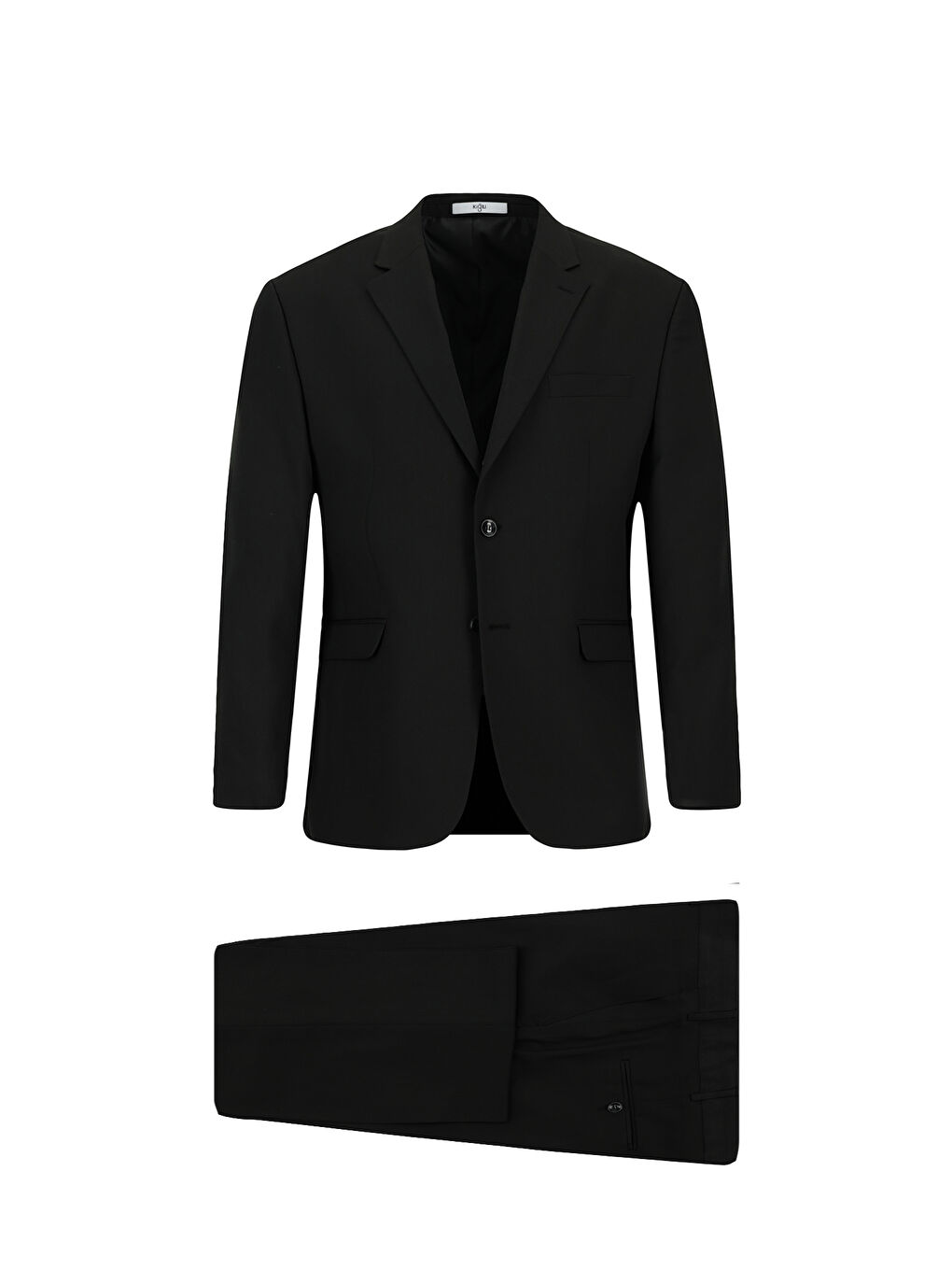 Siyah Regular Fit Düz Takım Elbise