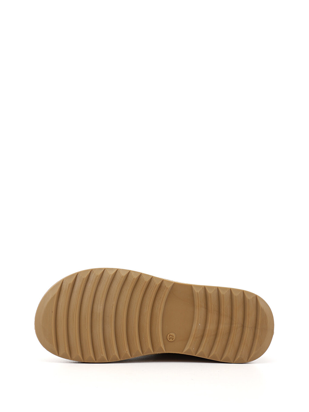 Bej Kadın Açık Nude Bağcıklı Hakiki Deri Sneaker-3