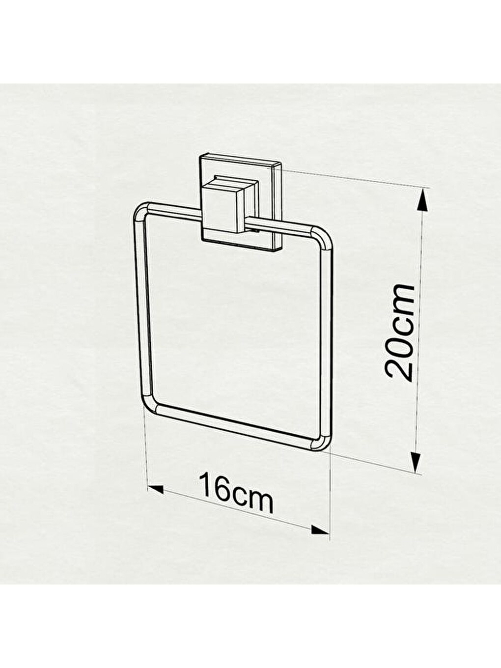 Siyah Easy Fix Kare Havluluk-3