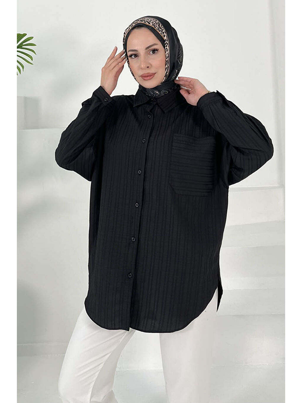 Tek Cepli Tunik Siyah - 27018-2