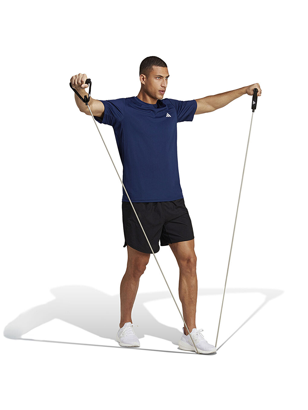 Training Essentials Base Erkek Lacivert Yuvarlak Yaka Tişört-3