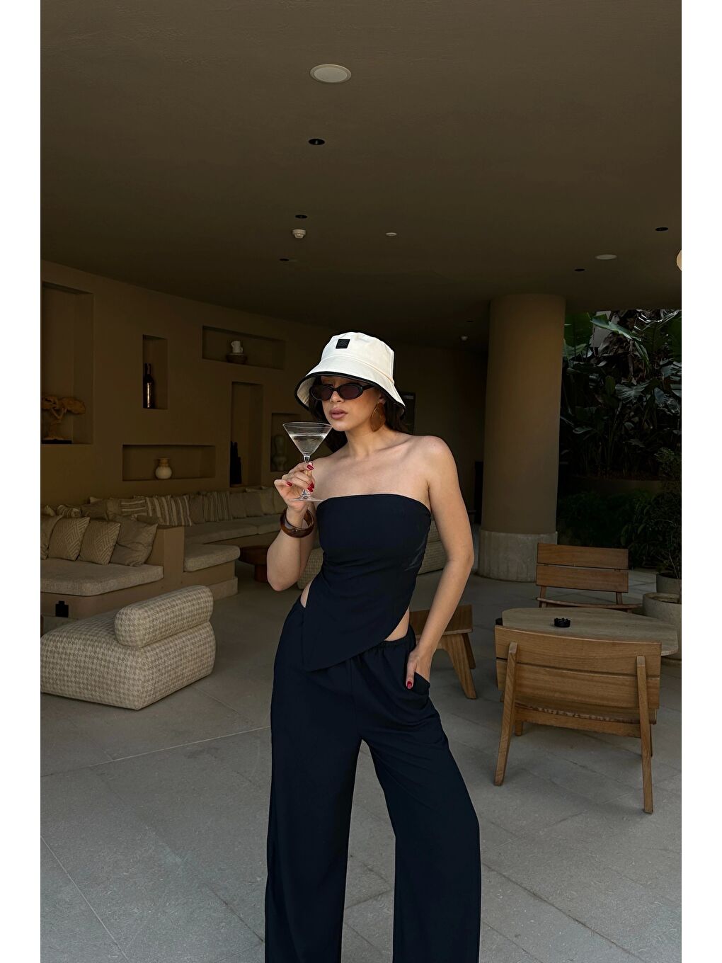 Kadın Lacivert Straplez Takım 1006-5234-1