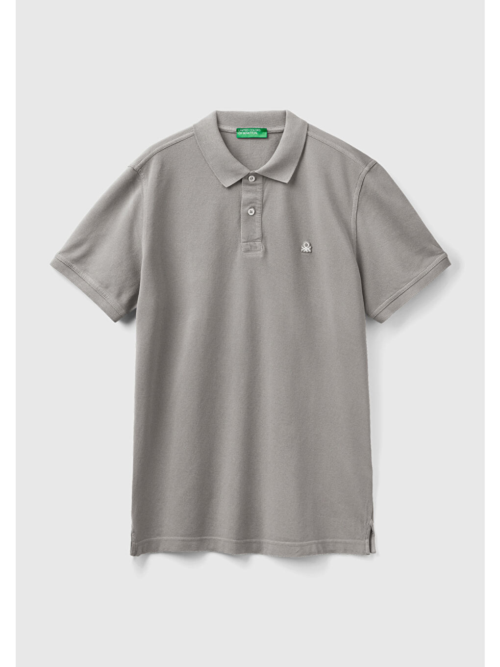 United Colors Of Benetton Erkek Antrasit Regular Fit Kısa Kollu Polo Tshirt - 1