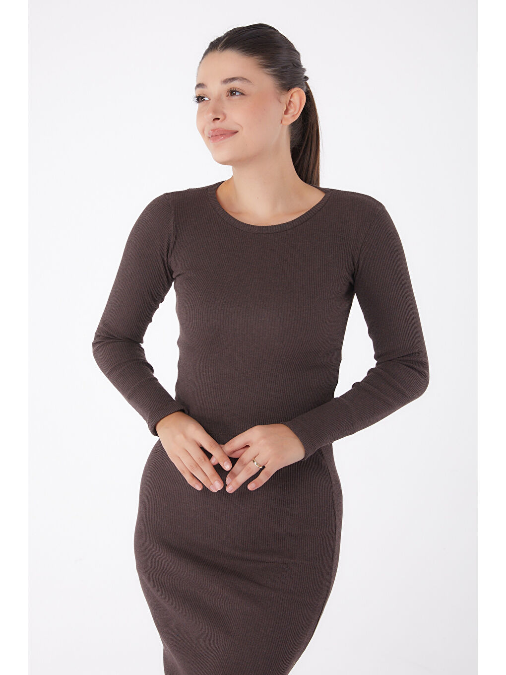 Kahverengi Yırtmaçlı İkili Takım Kahve - 26124-2