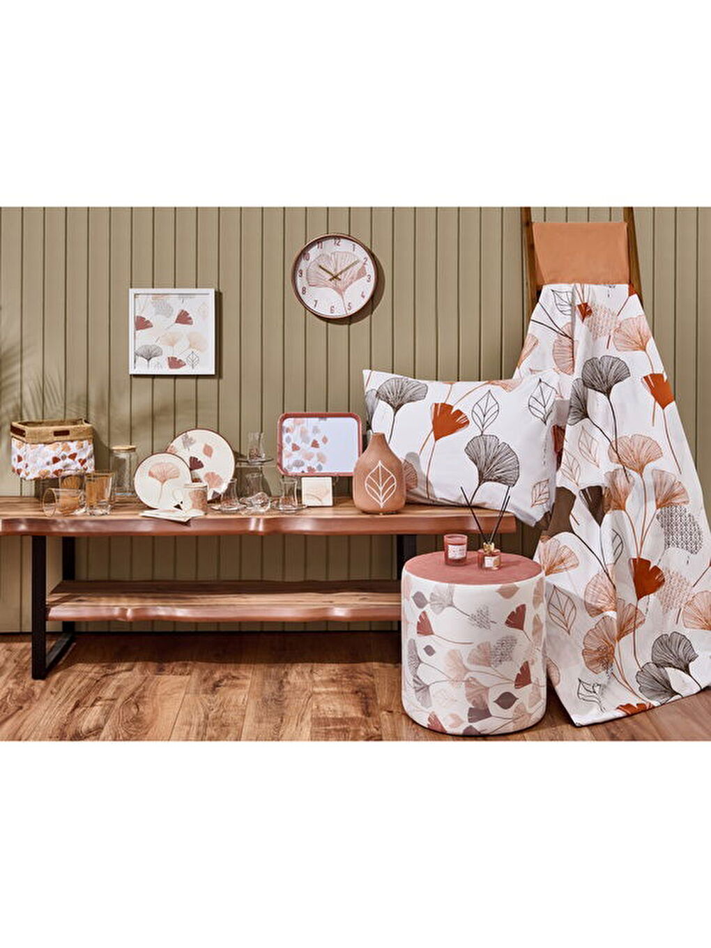 Pembe Deco Melagne Tablo - Somon - 30x30 cm-4