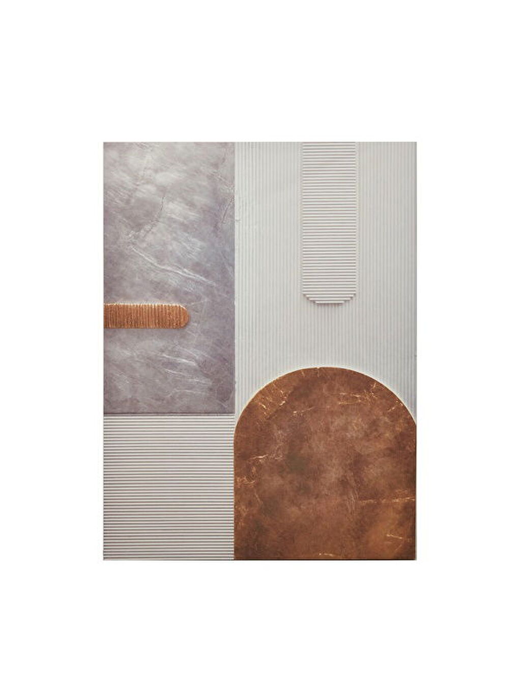 Karışık Deco Abstract Kanvas Tablo - Renkli - 75x100 cm-2