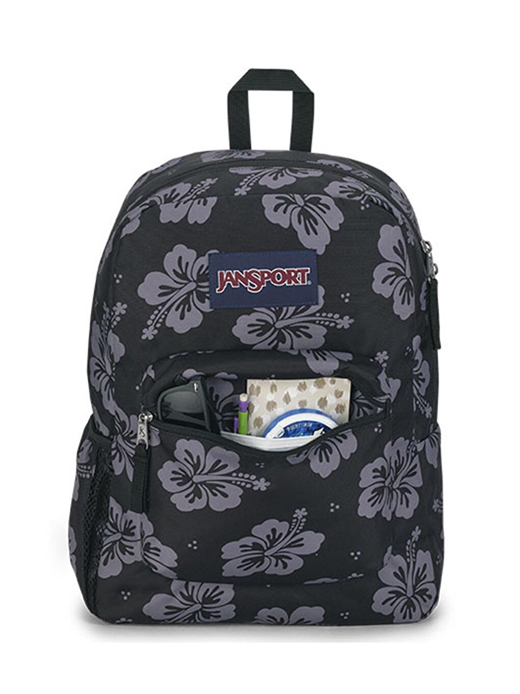 Jansport Siyah Cross Town Unisex Sırt Çantası Siyah Baskılı - 1