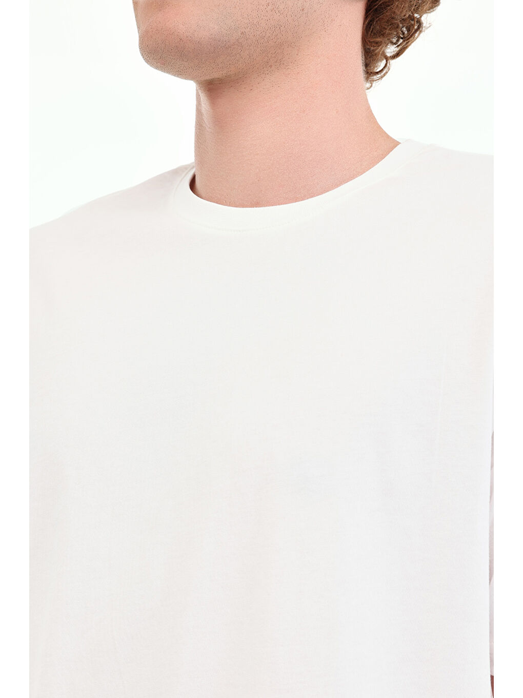 Bej MB PAM C 11SN220 5PR Ekru Erkek Kısa Kol T-Shirt-3