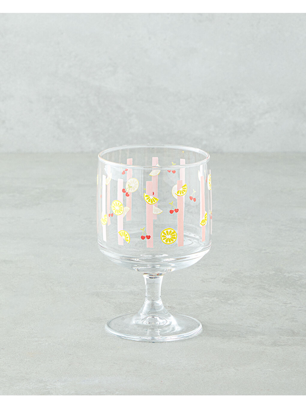 Beyaz Cherrylim Cam 3'lü Cup - Dondurma Kasesi 300 ml Renkli-1