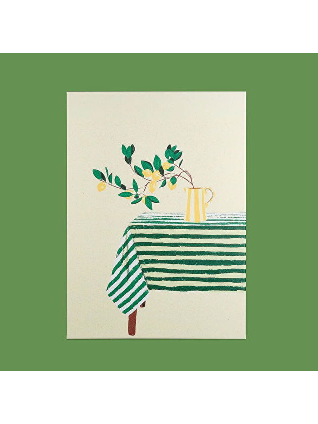 Deco Lime Cello Kanvas Tablo - Yeşil - 50x70 cm-1