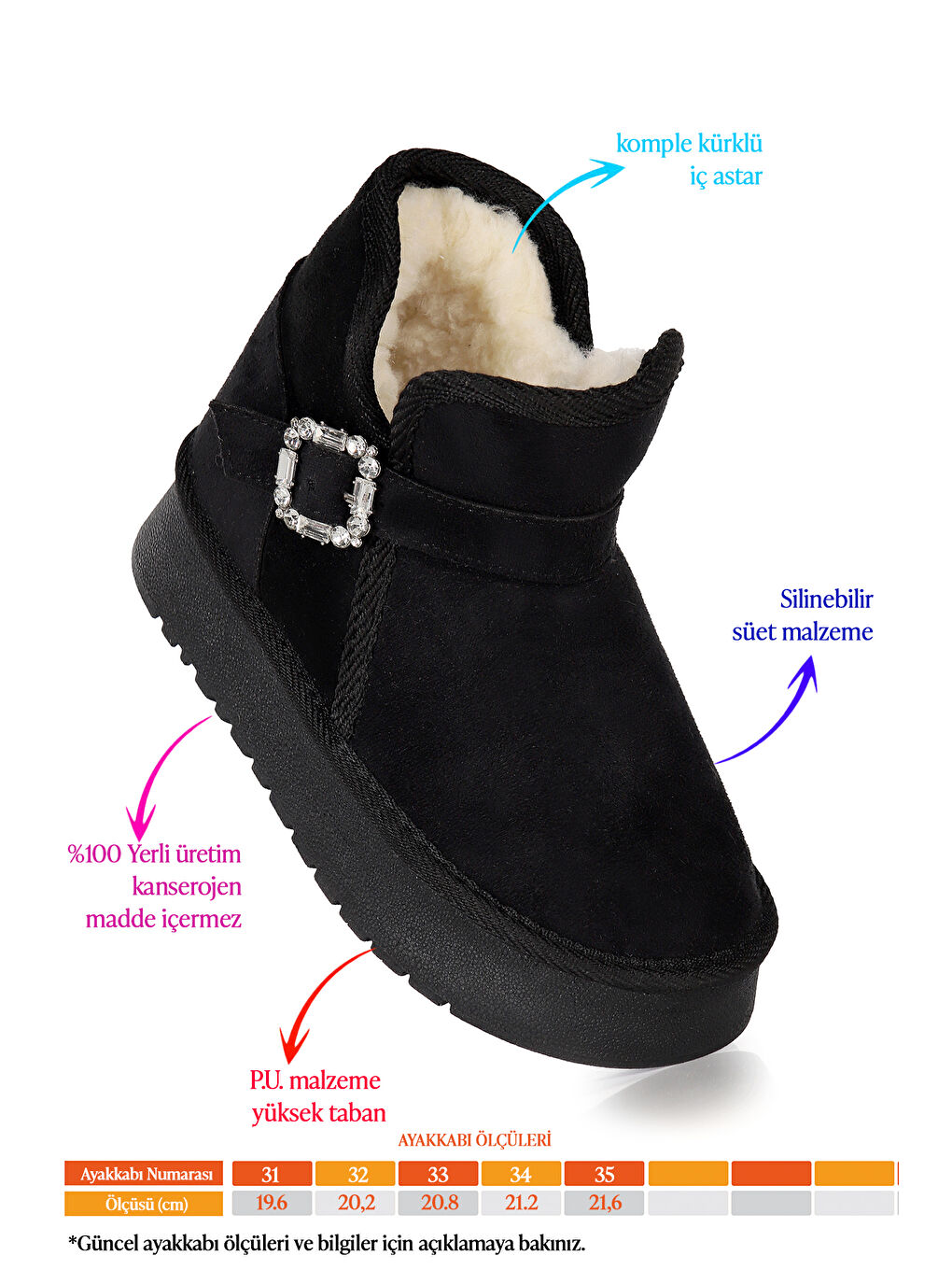 Siyah Rokca Nubuk Kemerli Kız Çocuk Bot Ayakkabı-1