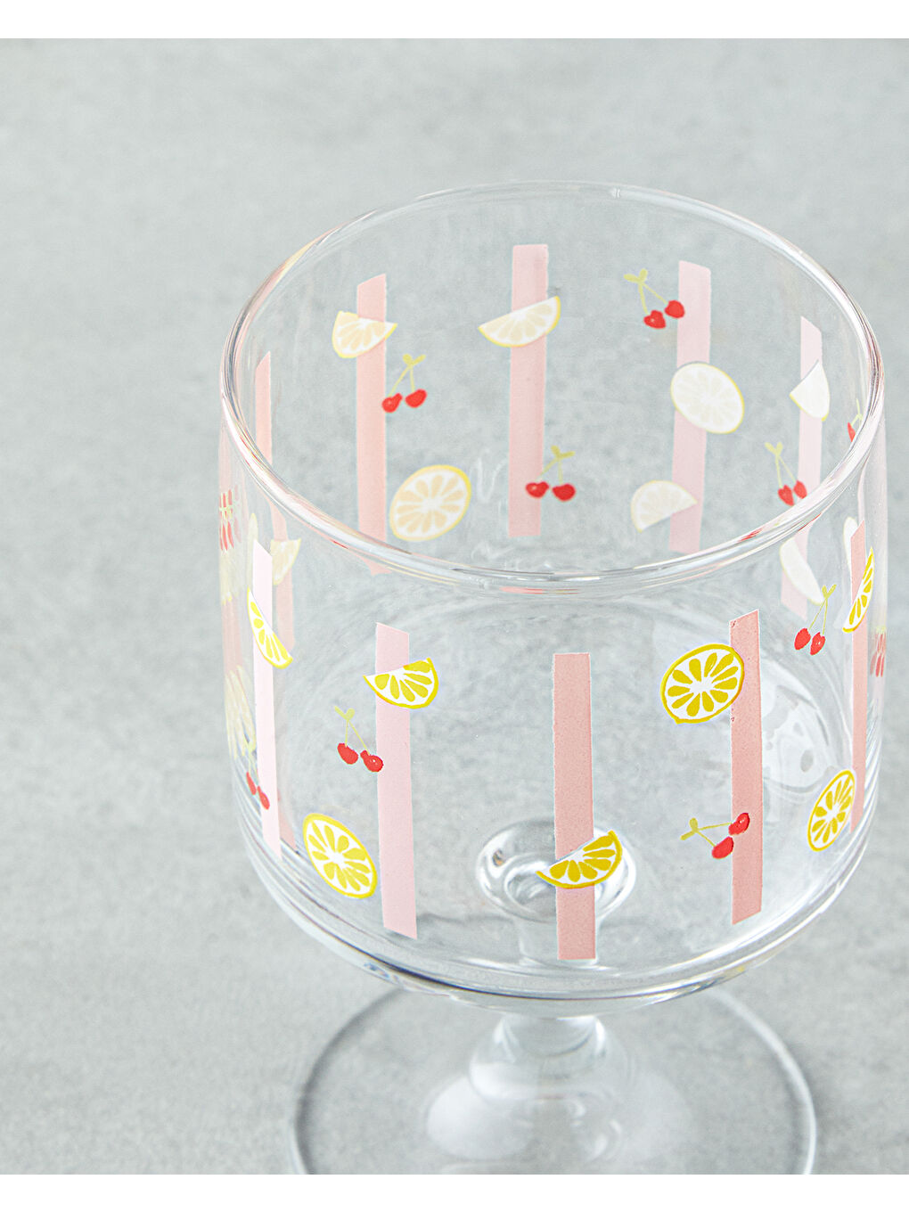 Beyaz Cherrylim Cam 3'lü Cup - Dondurma Kasesi 300 ml Renkli-2