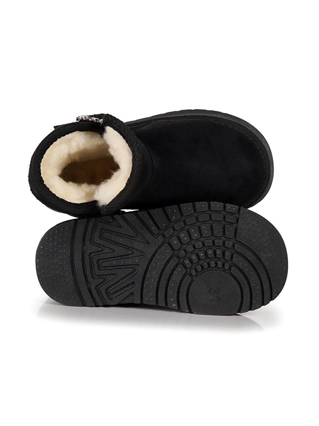 Siyah Rokca Nubuk Kemerli Kız Çocuk Bot Ayakkabı-4