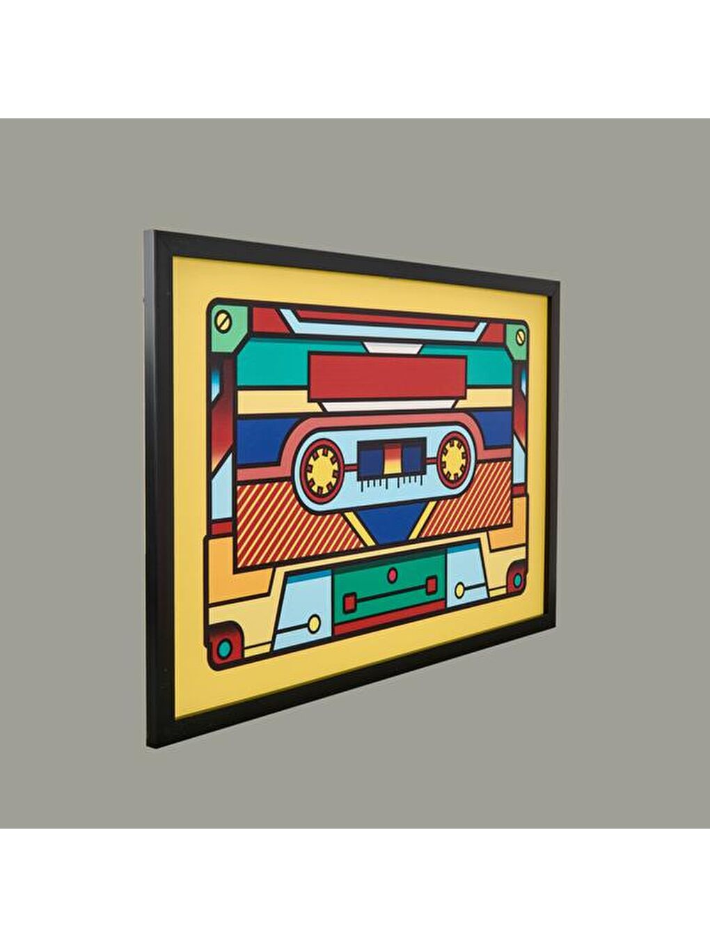 Karışık Deco Kaset Pano Tablo - Renkli - 40x60 cm-1