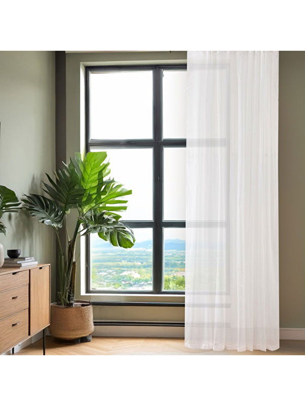 Evidea Soft Primula Tül Perde - Ekru - 300x270 cm
