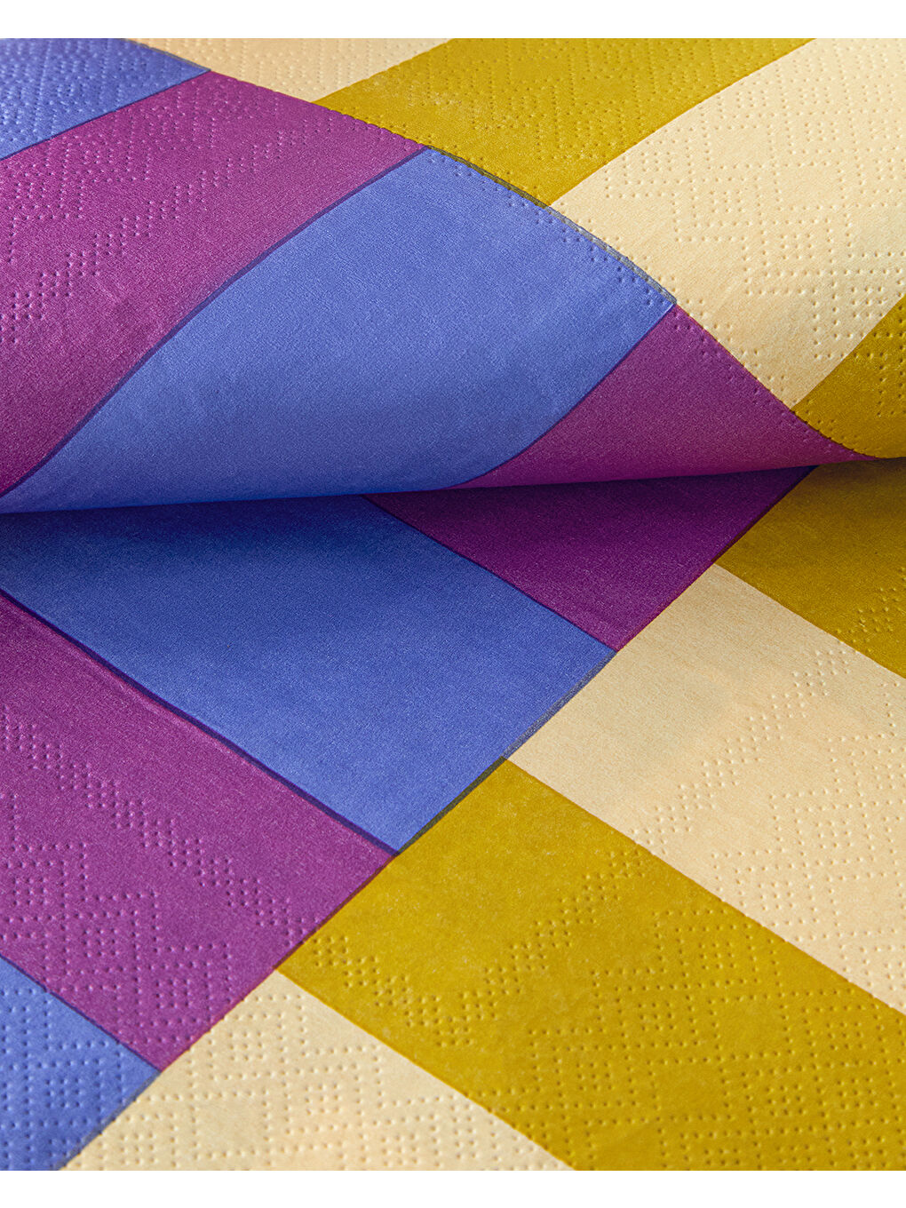 Summer Checkers 20'li Kağıt Peçete 33x33 cm Mor-Sarı-2