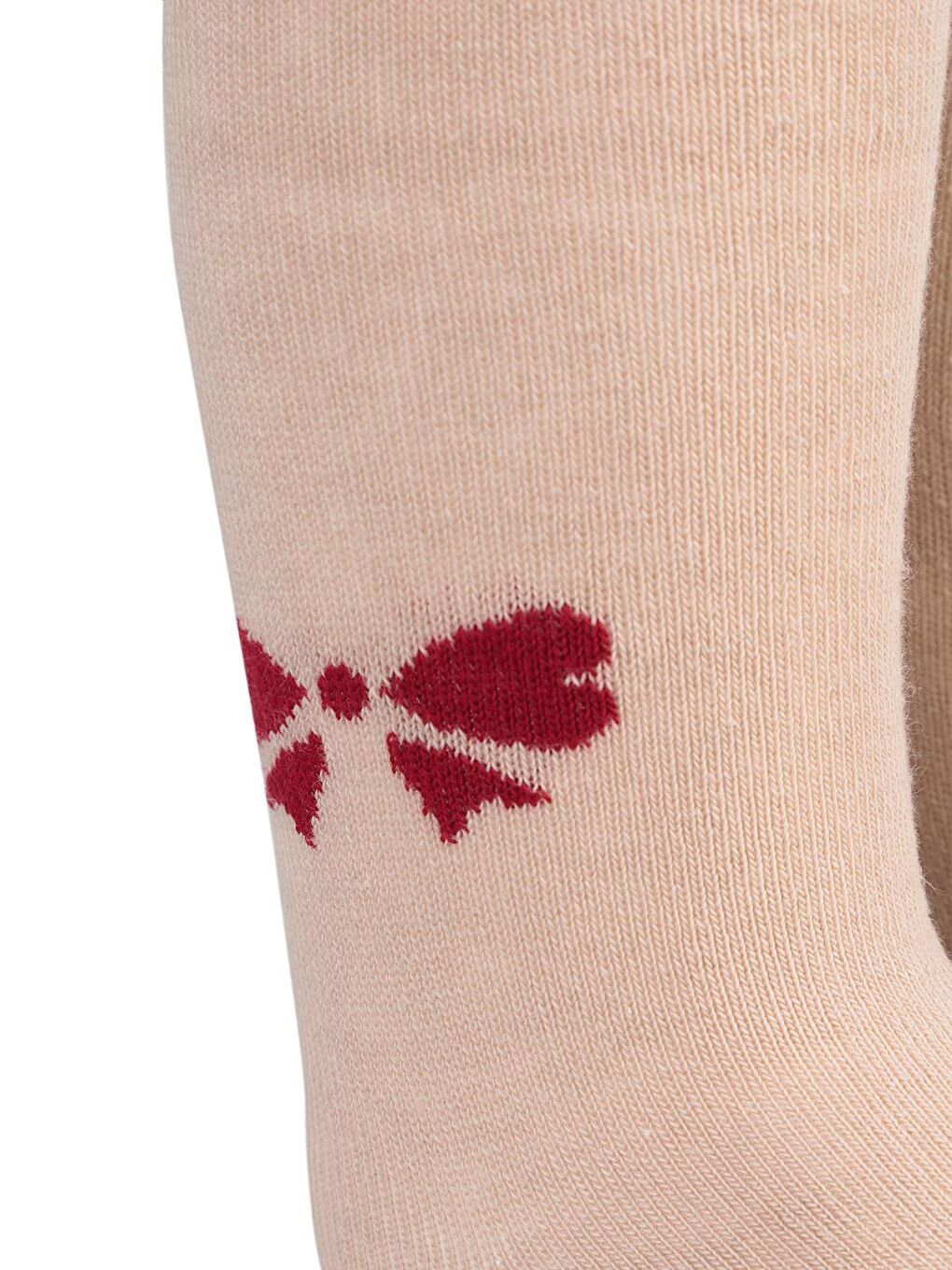 Baby Kurdele Desen 6- Bebek Kız Külotlu Çorap - Bej 6 Ay-1