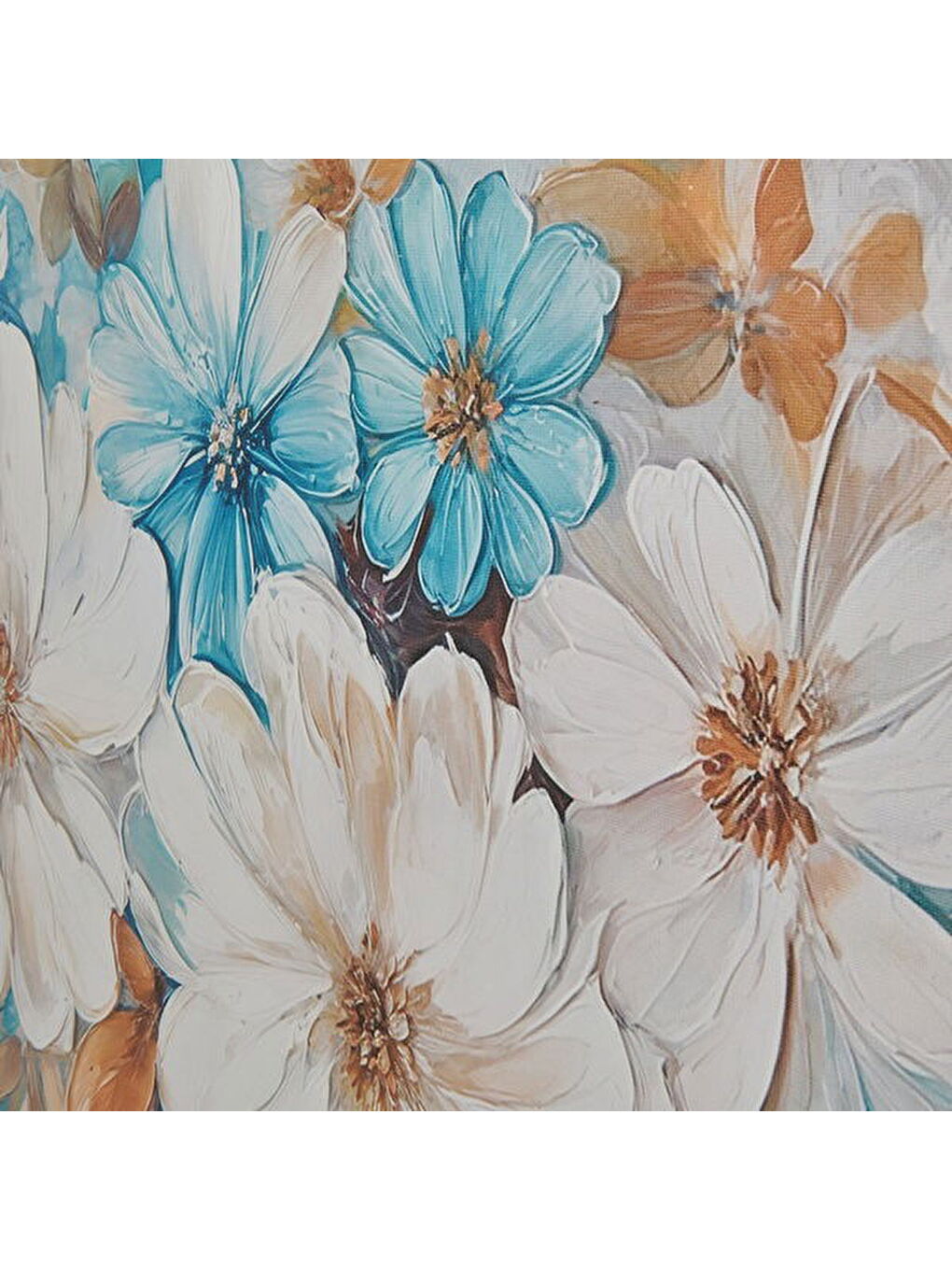 Karışık Deco Flowers Kanvas Tablo - Renkli - 75x100 cm-1