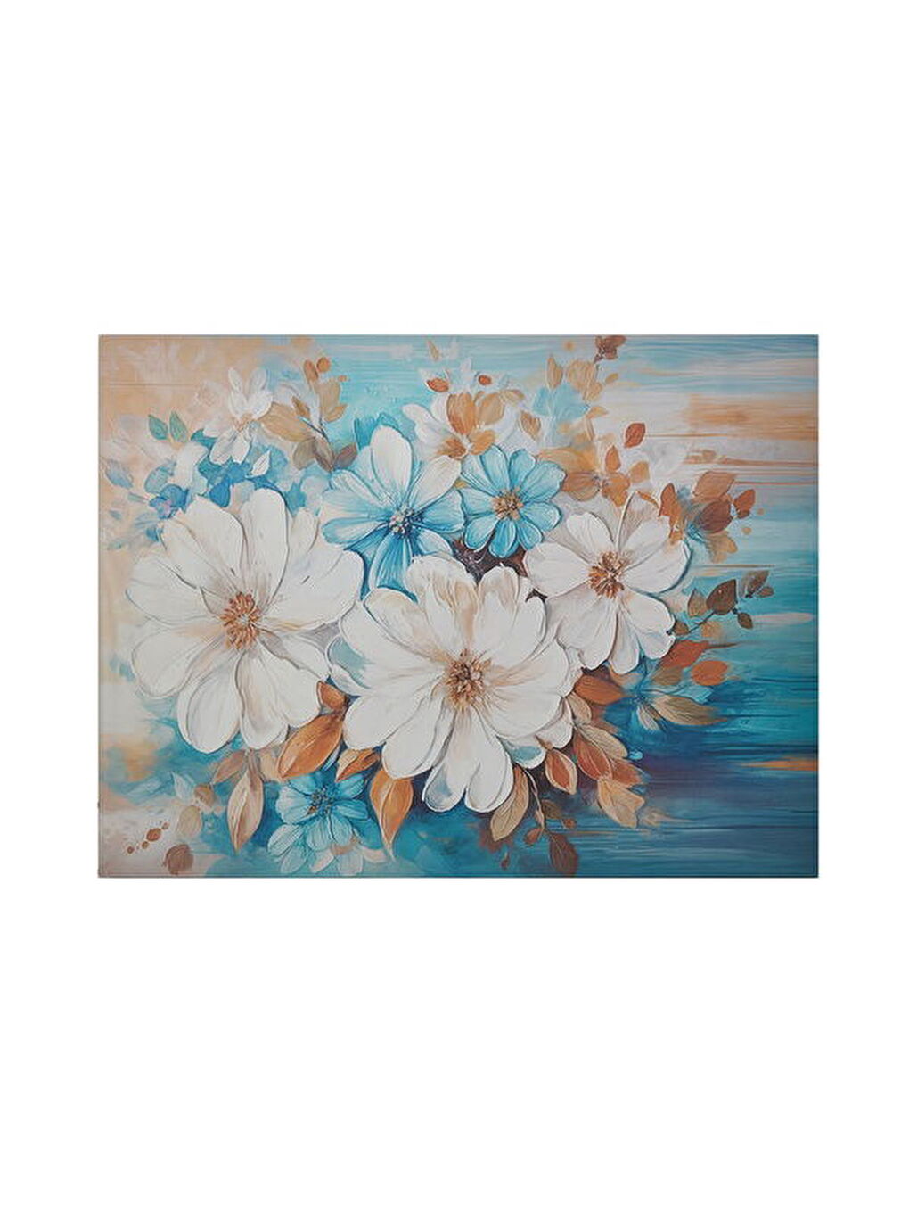 Karışık Deco Flowers Kanvas Tablo - Renkli - 75x100 cm-3