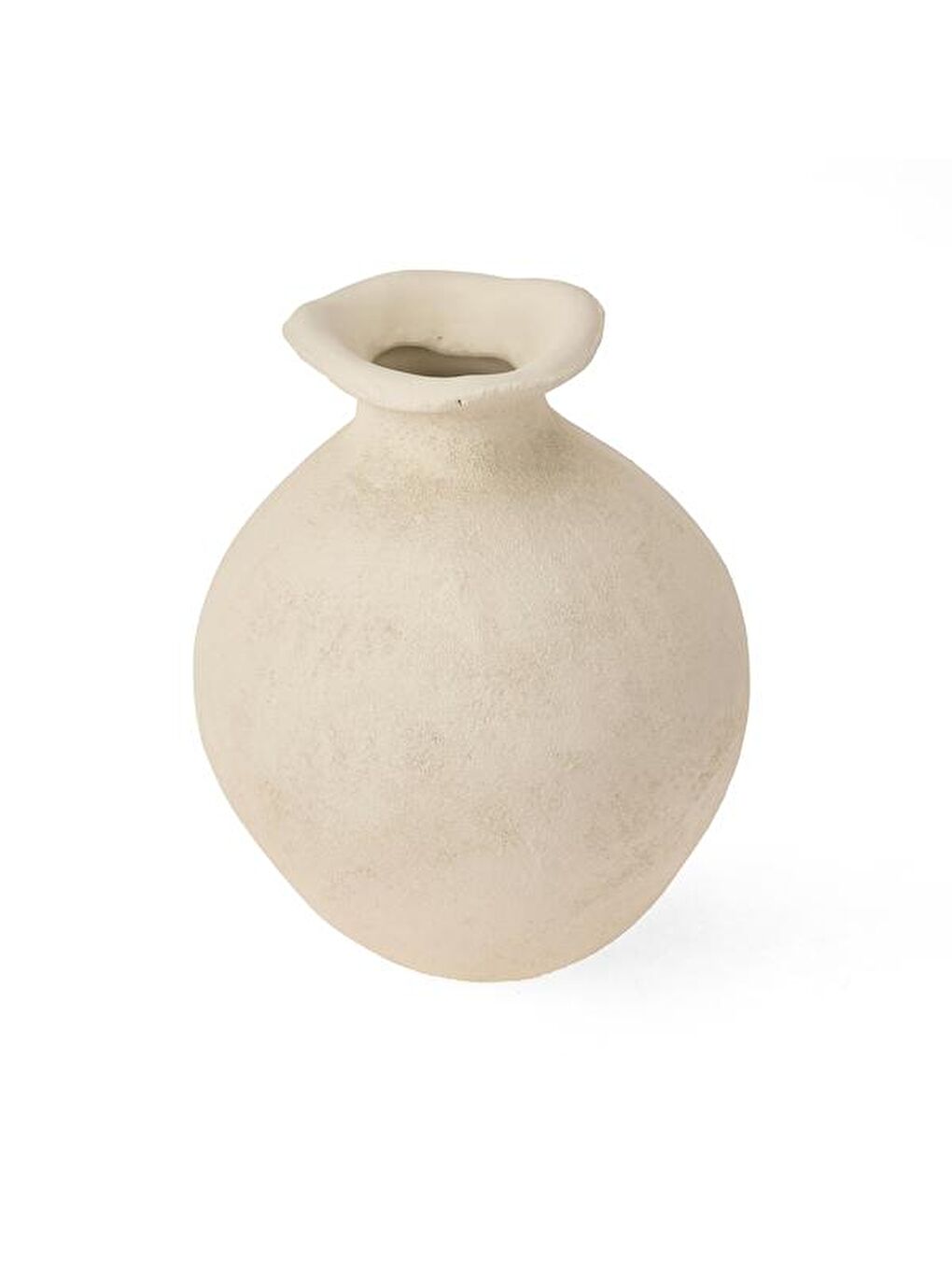 Ekru Deco Split Vazo - Krem - 27 cm