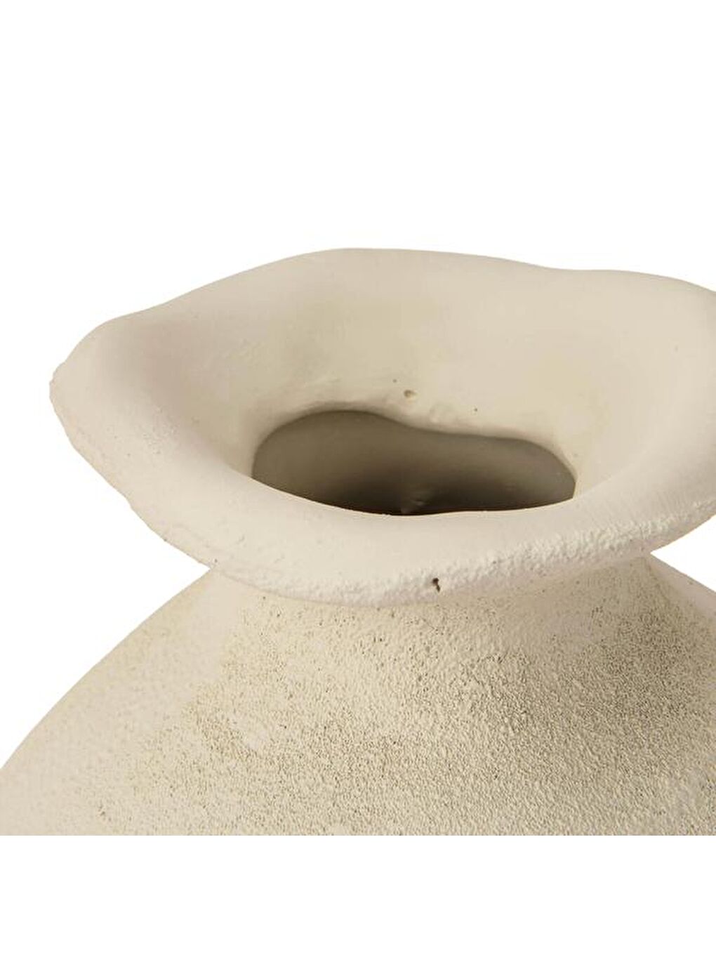 Ekru Deco Split Vazo - Krem - 27 cm-1