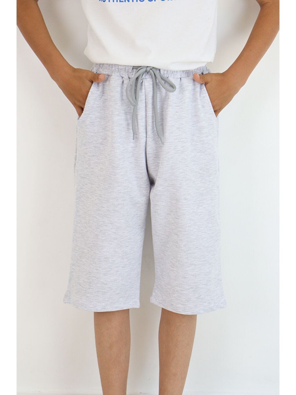 Gri Erkek Çocuk Diz Altı Kapri&Bermuda 2' li Paket-3