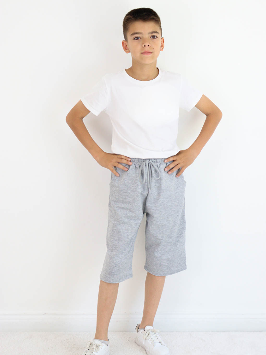 Lacivert Erkek Çocuk Diz Altı Kapri&Bermuda 2' li Paket-1