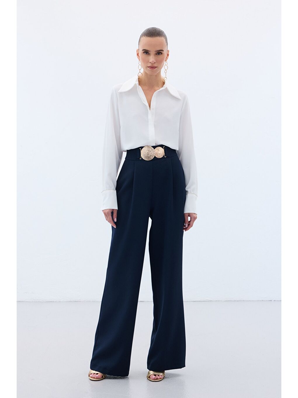 Aksesuarlı Pantolon - Lacivert