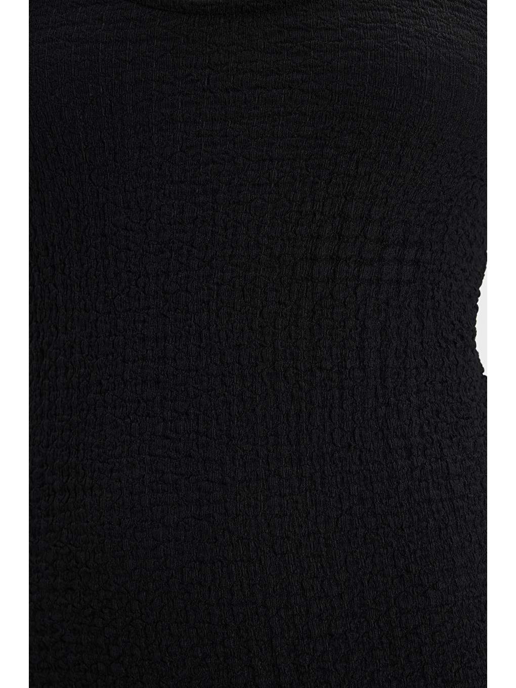 Kadın Slim Fit Vücuda Oturan Askılı Elastanlı Midi Boy Siyah Elbise-4