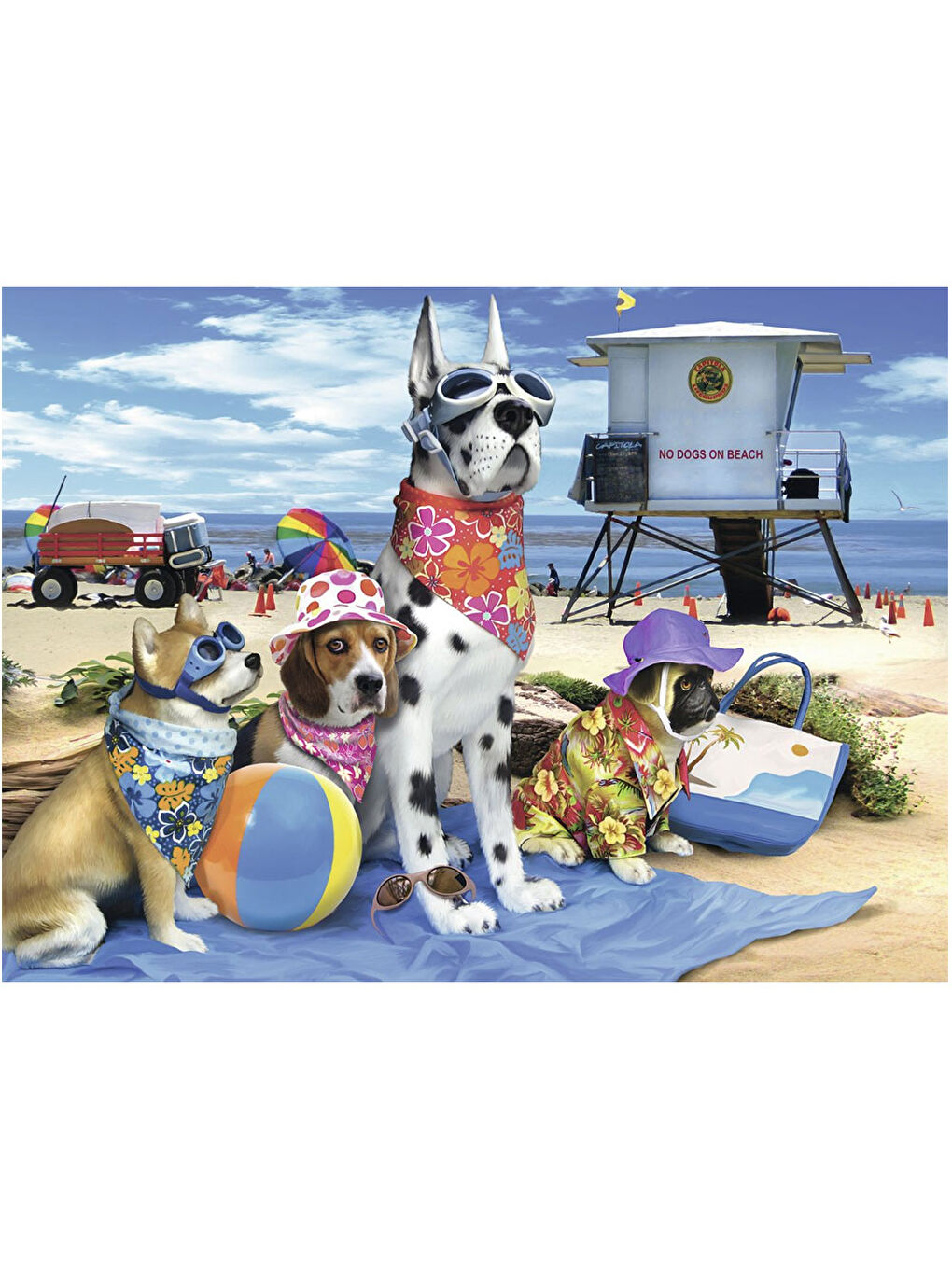 Ravensburger Renksiz 100 Parça Puzzle Köpek Çetesi 105267 - 1