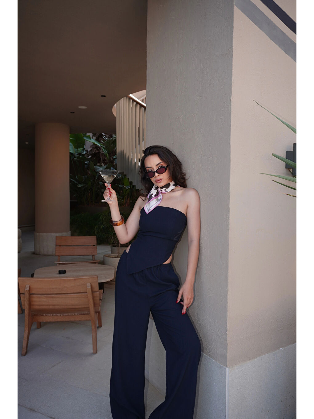 Kadın Lacivert Straplez Takım 1006-5234-5