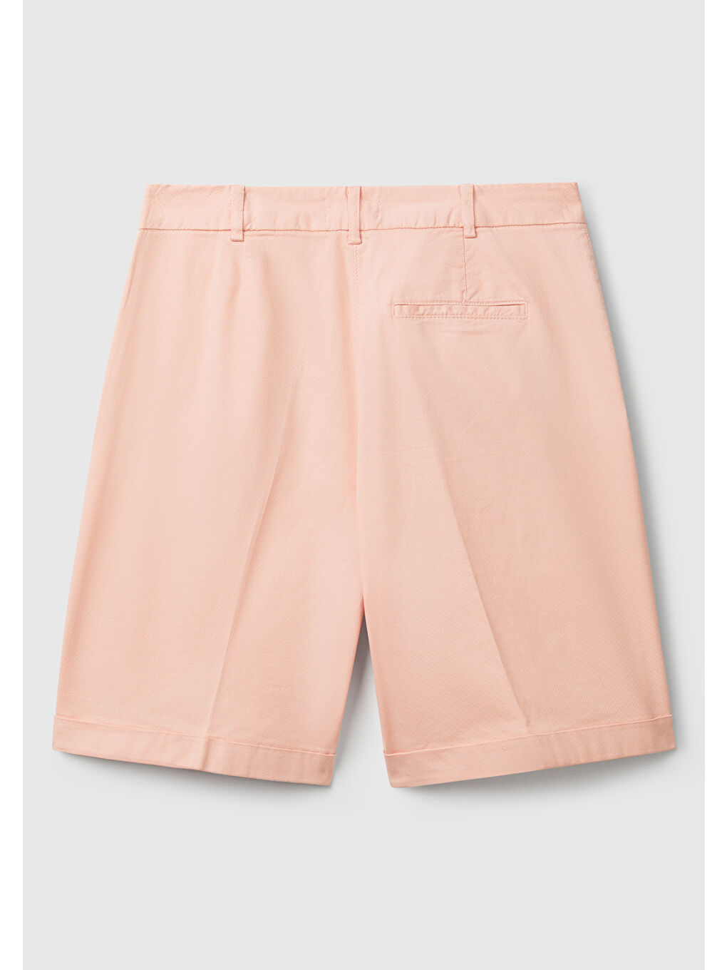 Kadın Pembe Pamuk Karışımlı Önü Düğmeli Regular Fit Bermuda Şort-3