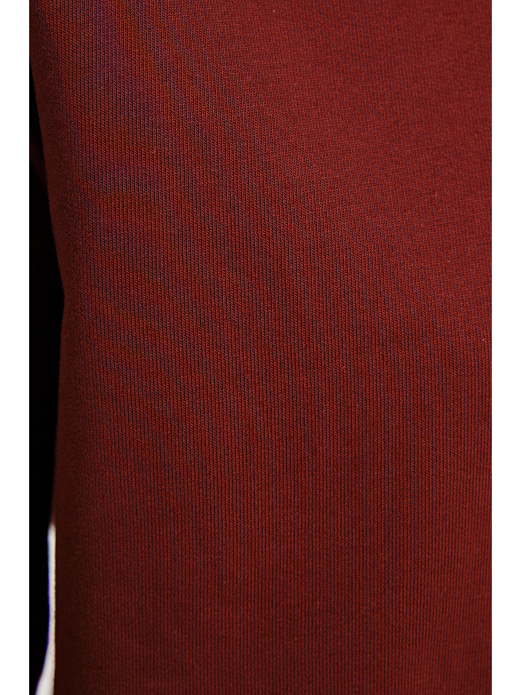 Kadın Oversize Geniş Kesim %100 Pamuk 2 İplik Bisiklet Yaka Bordo Sweatshirt-5