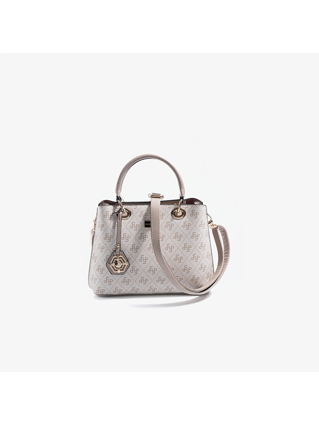 Kahverengi Kadın SP1272-M178 SILVER POLO El Çantası Bej-Kum-4