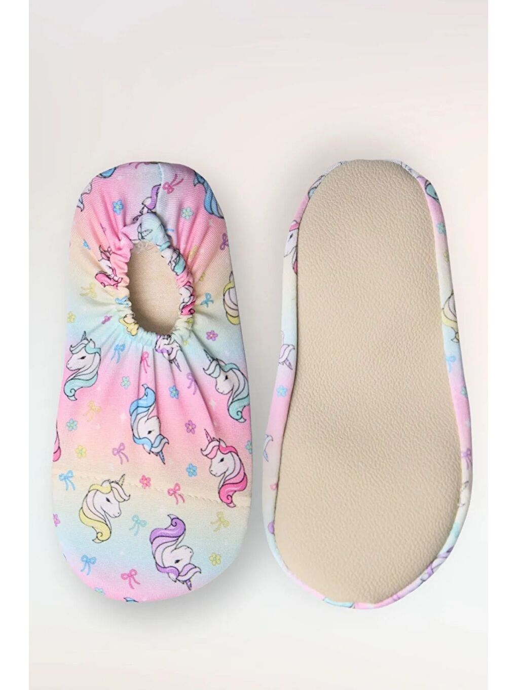 Beyaz Kız Bebek&Çocuk Kaydırmaz Taban Deniz Ayakkabısı Havuz Patiği-1