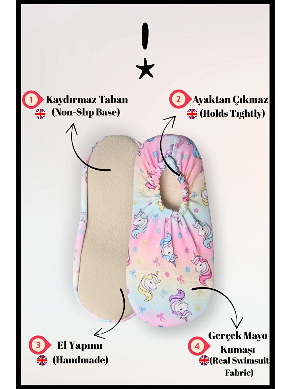 Beyaz Kız Bebek&Çocuk Kaydırmaz Taban Deniz Ayakkabısı Havuz Patiği-2