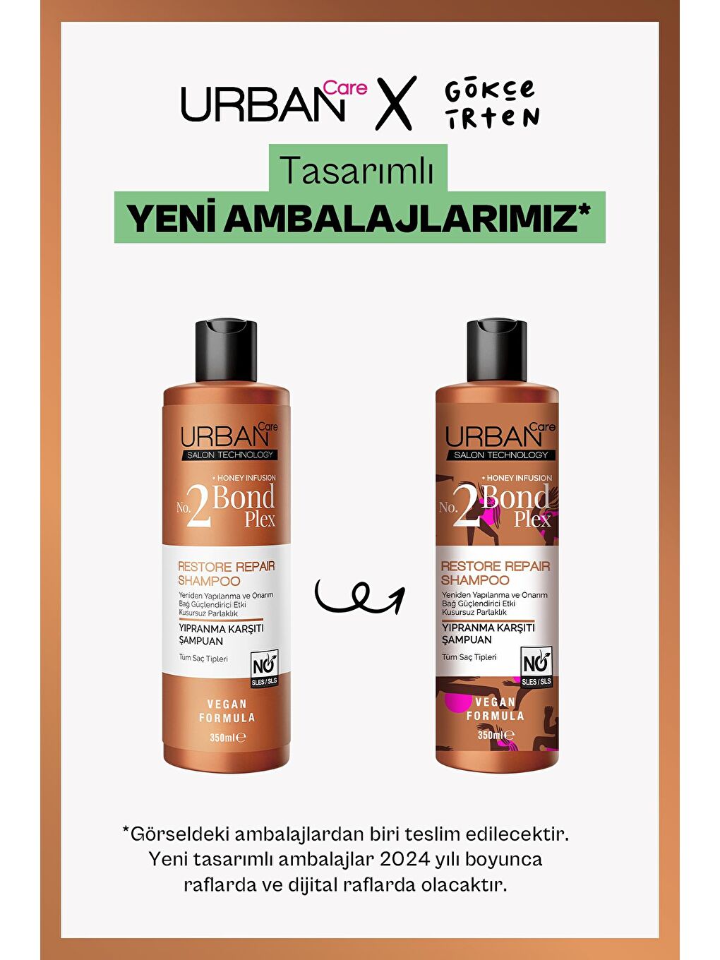 Urban Care No.2 Bond Plex Restore Repair Yıpranma Karşıtı Saç Bakım Şampuanı 350 ml-sülfatsız - 1