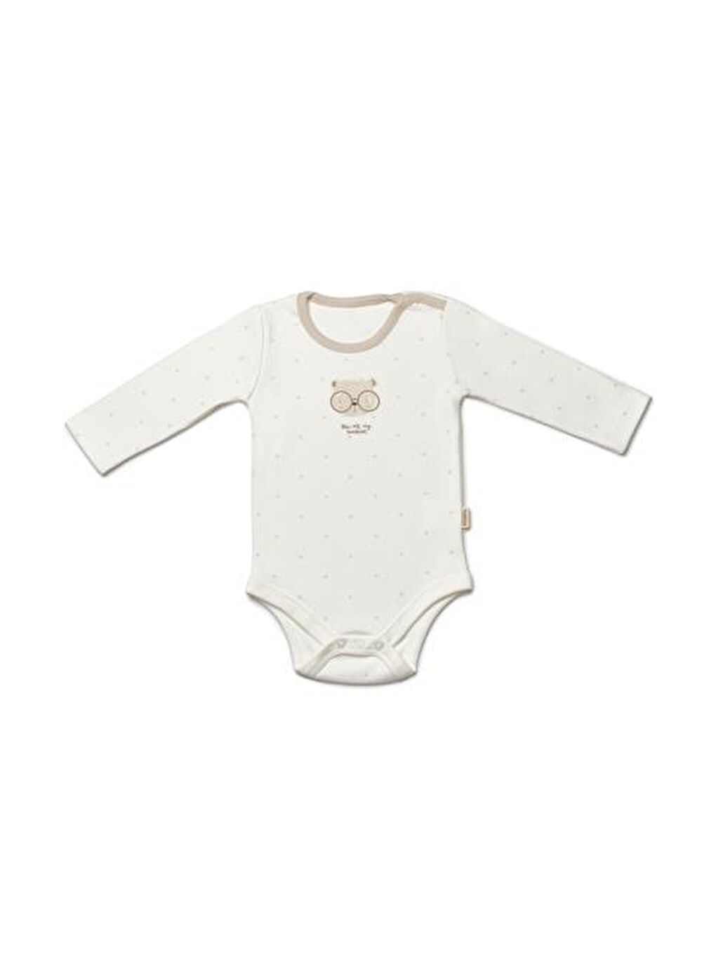 Ekru Bebek 3'lü Uzun kollu Body %100 Organic Pamuk, Yenidoğan Serisi -CSY8124-4