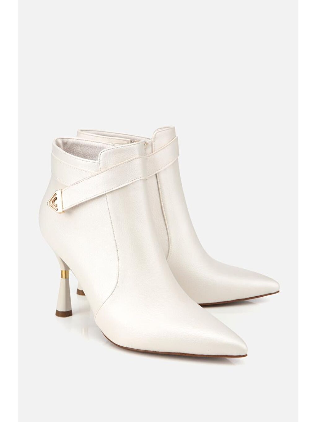 Kahverengi Kadın Kemik İnce Topuklu Bot-1