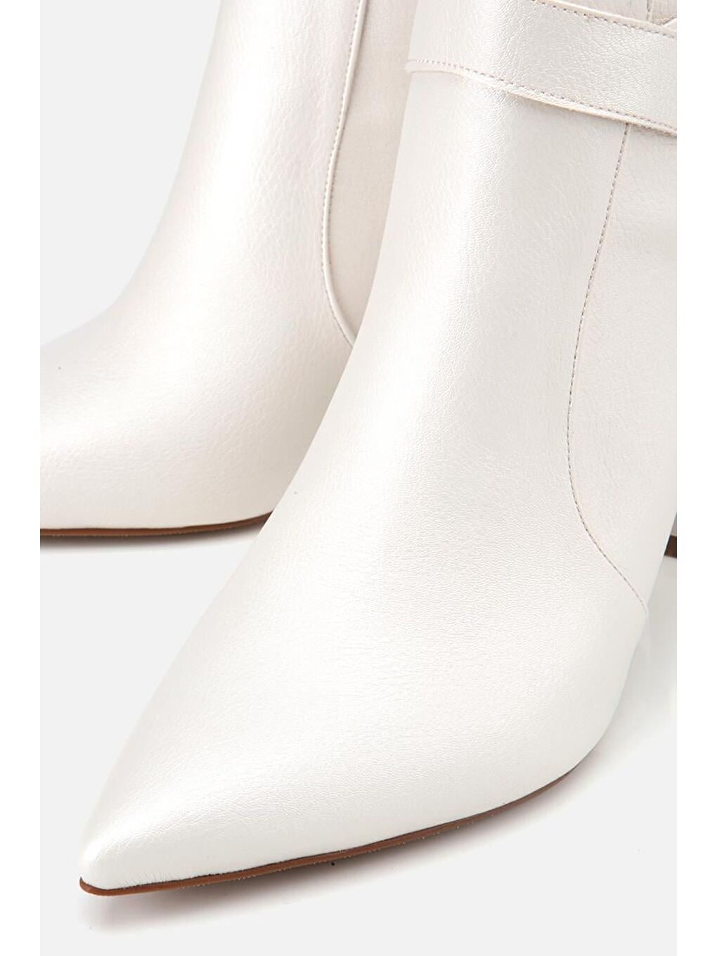 Kahverengi Kadın Kemik İnce Topuklu Bot-3