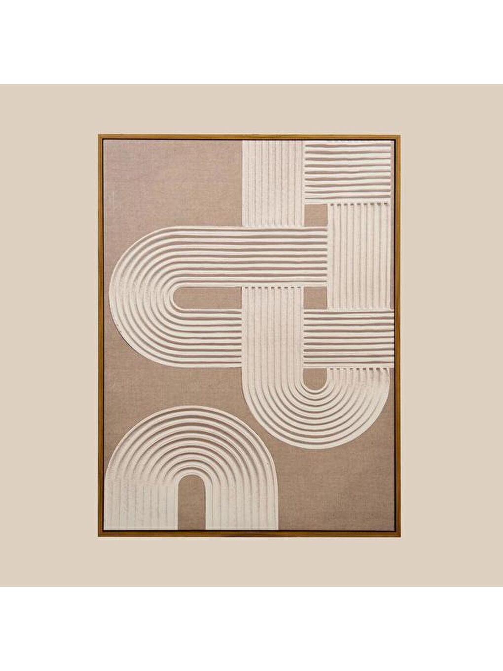 Deco Geometry Tablo - Bej - 75x100 cm