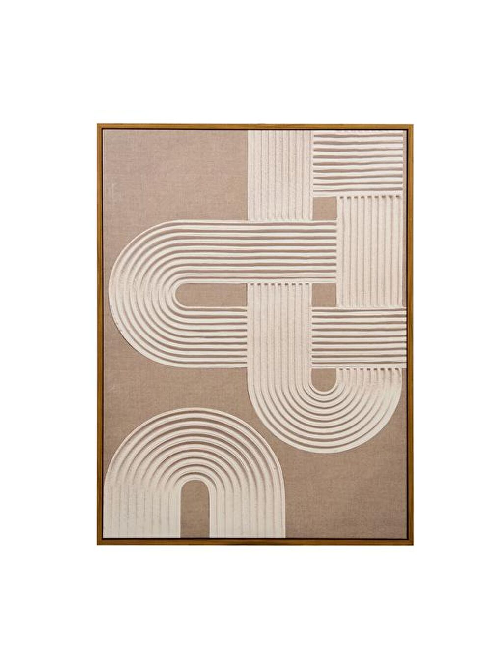 Deco Geometry Tablo - Bej - 75x100 cm-4