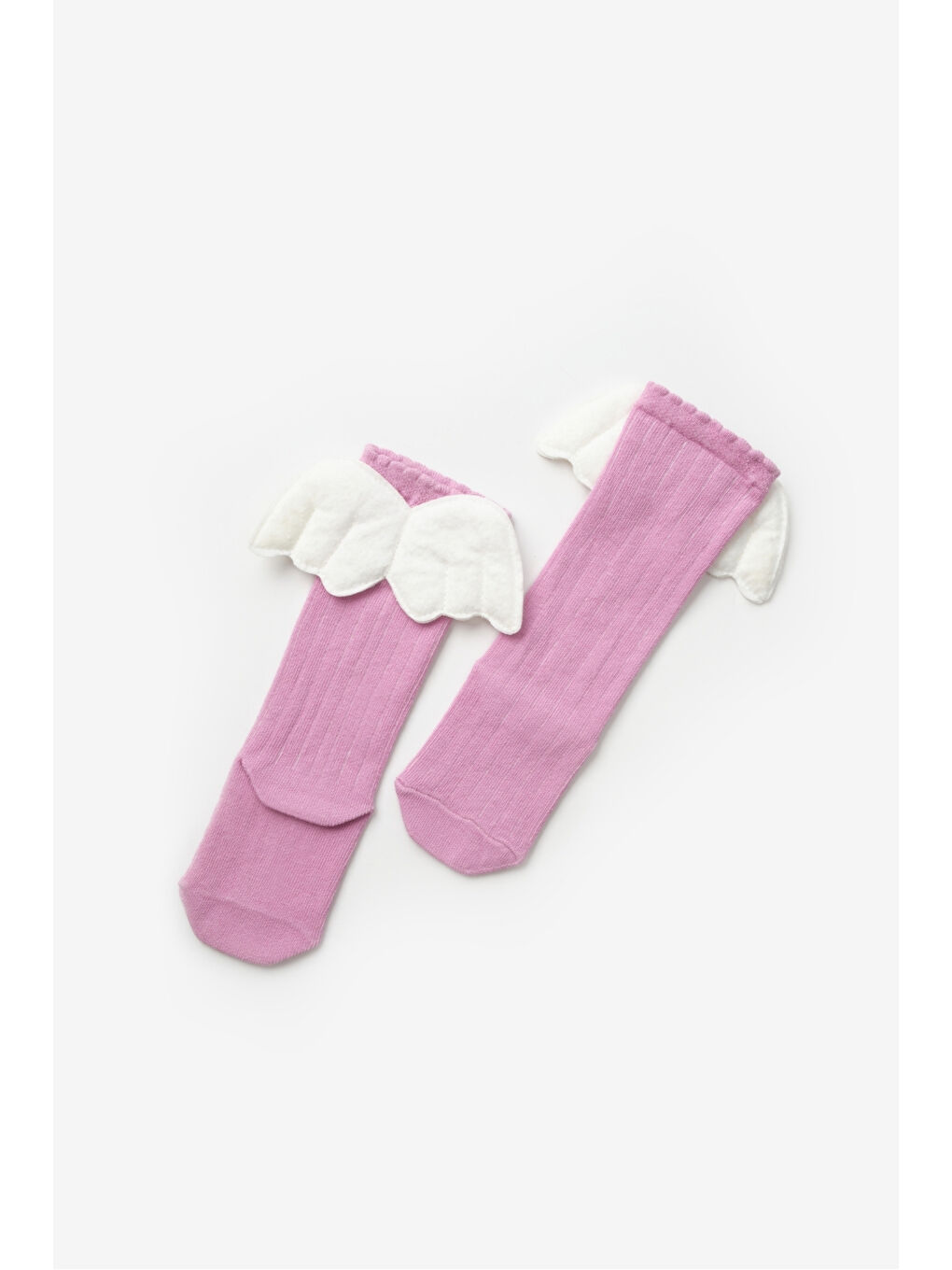 Lila Kanatlı Kız Çocuk Çorap