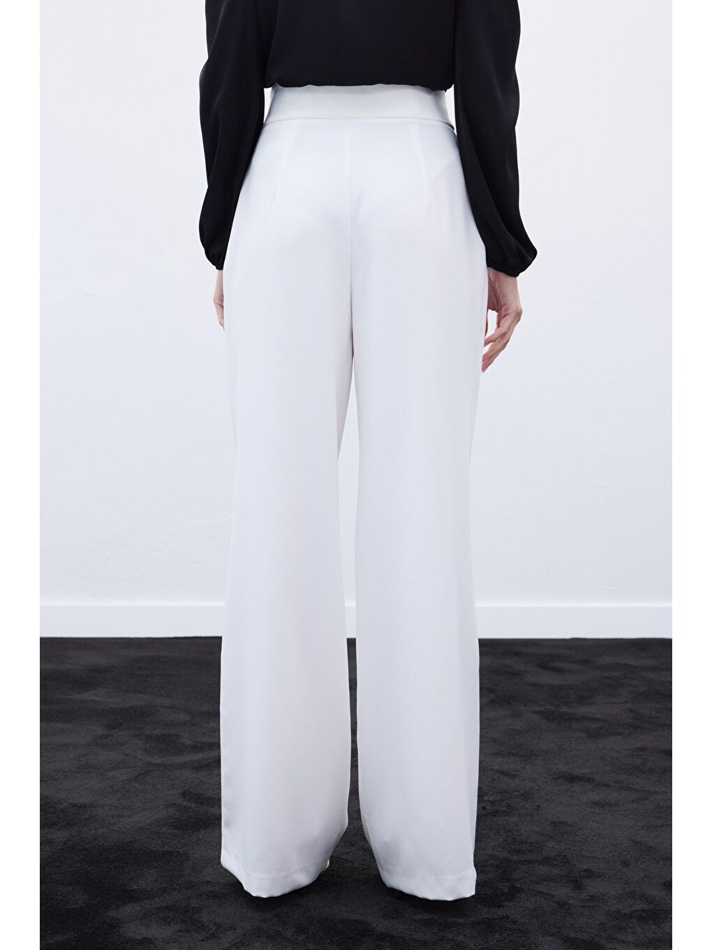 Aksesuarlı Pantolon - Ekru-7