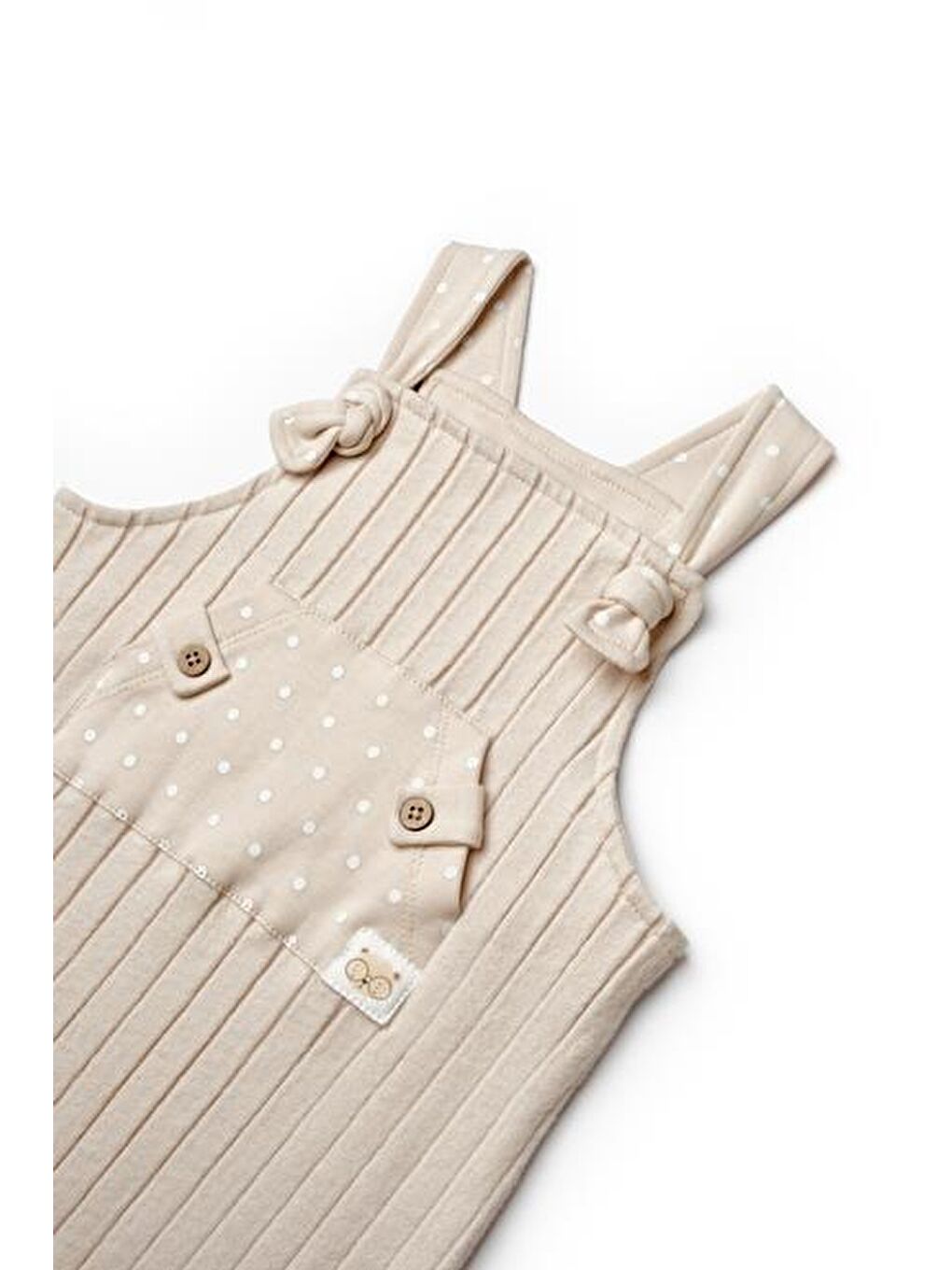 Ekru Bebek Salopet %100 Organic Pamuk Yenidoğan Serisi - CSY8114-2