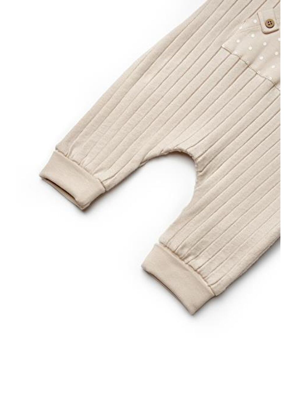 Ekru Bebek Salopet %100 Organic Pamuk Yenidoğan Serisi - CSY8114-5