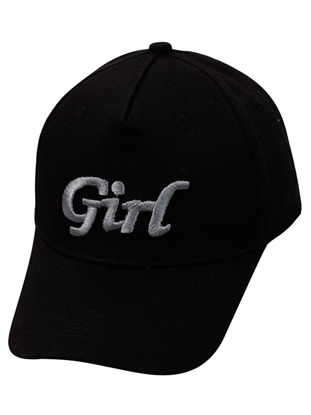 Girls Girl Yazı Desen 10-13 Yaş Kep Şapka - Siyah