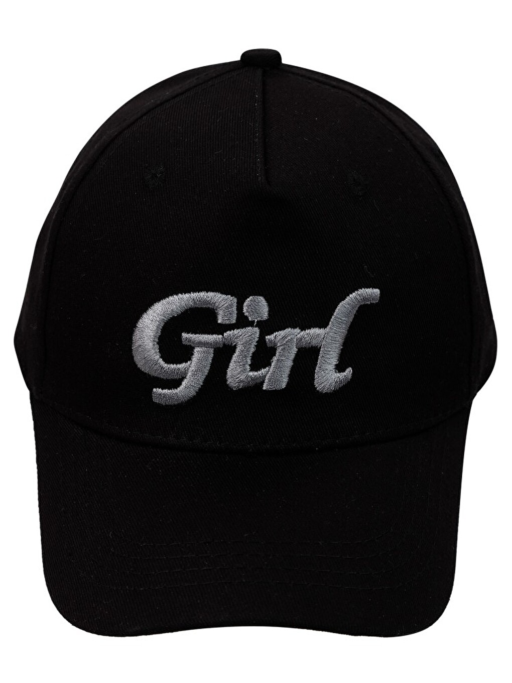 Girls Girl Yazı Desen 10-13 Yaş Kep Şapka - Siyah-1