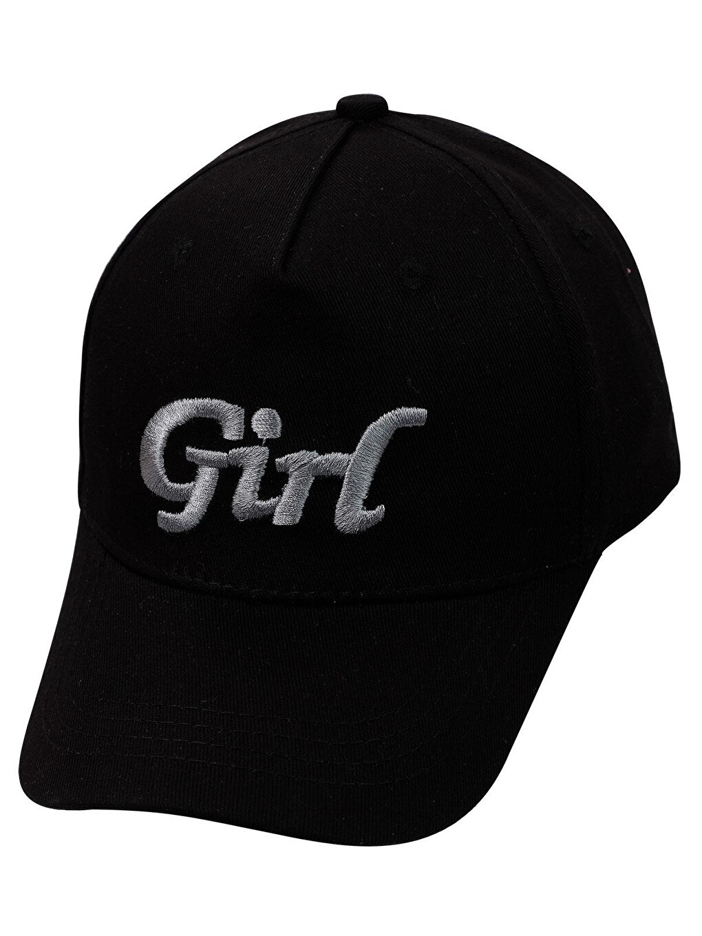 Girls Girl Yazı Desen 10-13 Yaş Kep Şapka - Siyah-2