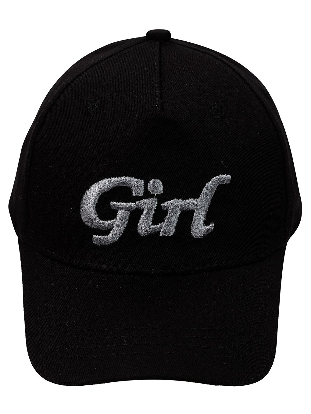 Girls Girl Yazı Desen 10-13 Yaş Kep Şapka - Siyah-3